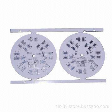 Single-side aluminum PCBs with 1.2mm board thickness and 35um copper thickness for LED